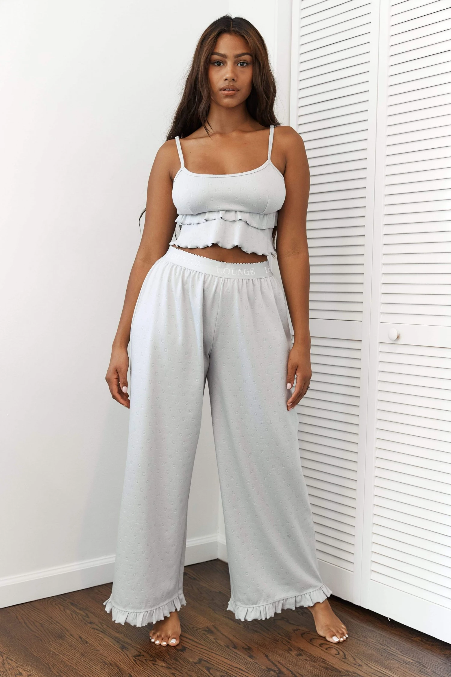 Lounge Underwear Frill Pyjama Trousers - Frost 6 Lounge Underwear Frill Pyjama Trousers - Frost
