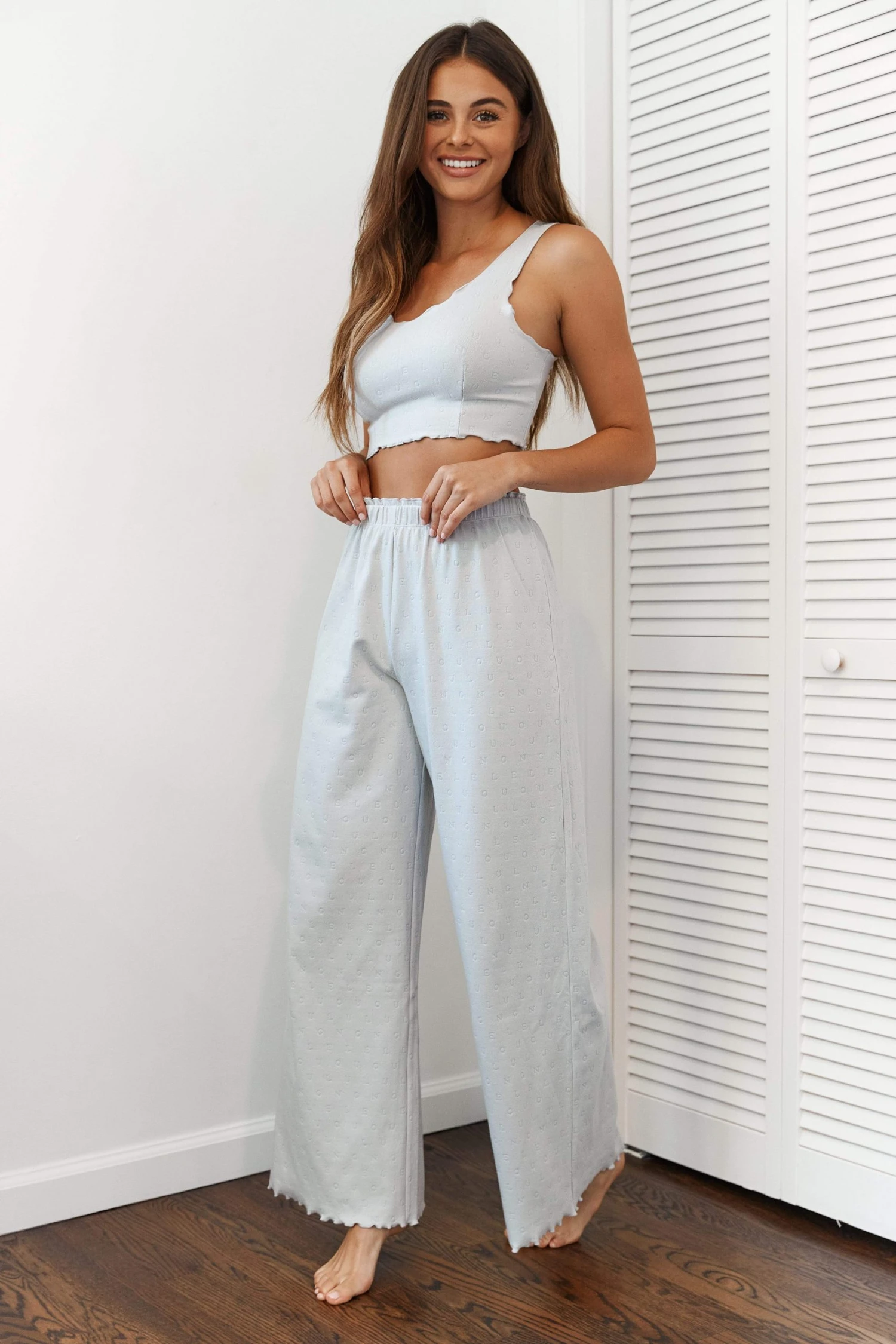 Lounge Underwear Schlaf Ruffle Pyjama Trousers - Frost 10 Lounge Underwear Schlaf Ruffle Pyjama Trousers - Frost
