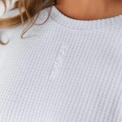 Lounge Underwear Soft Waffle Pyjama Top - Frost Schlaf 10 Lounge Underwear Soft Waffle Pyjama Top - Frost Schlaf