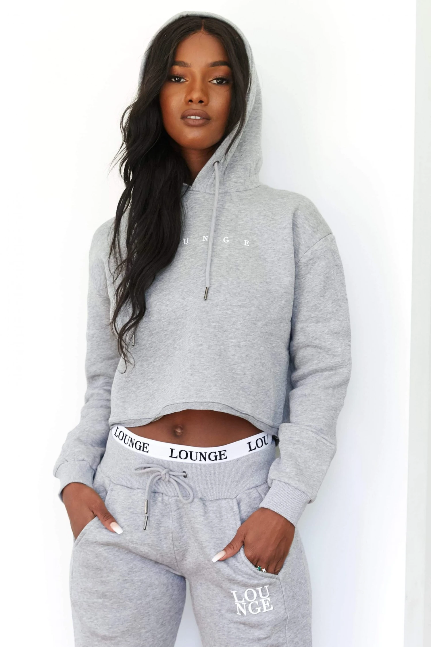 Lounge Underwear Cropped Hoodie - Grey Tops Und Hoodys 6 Lounge Underwear Cropped Hoodie - Grey Tops Und Hoodys