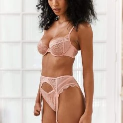 Lounge Underwear Louise Intimates Bra (Set) - Pink Lace 17 Lounge Underwear Louise Intimates Bra (Set) - Pink Lace