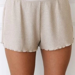 Lounge Underwear Soft Waffle Pyjama Shorts - Mink Schlaf