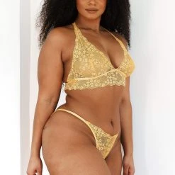 Lounge Underwear BH Ohne Bügel Sets Lace Triangle Bra (Set) - Mustard 34 Lounge Underwear BH Ohne Bügel Sets Lace Triangle Bra (Set) - Mustard