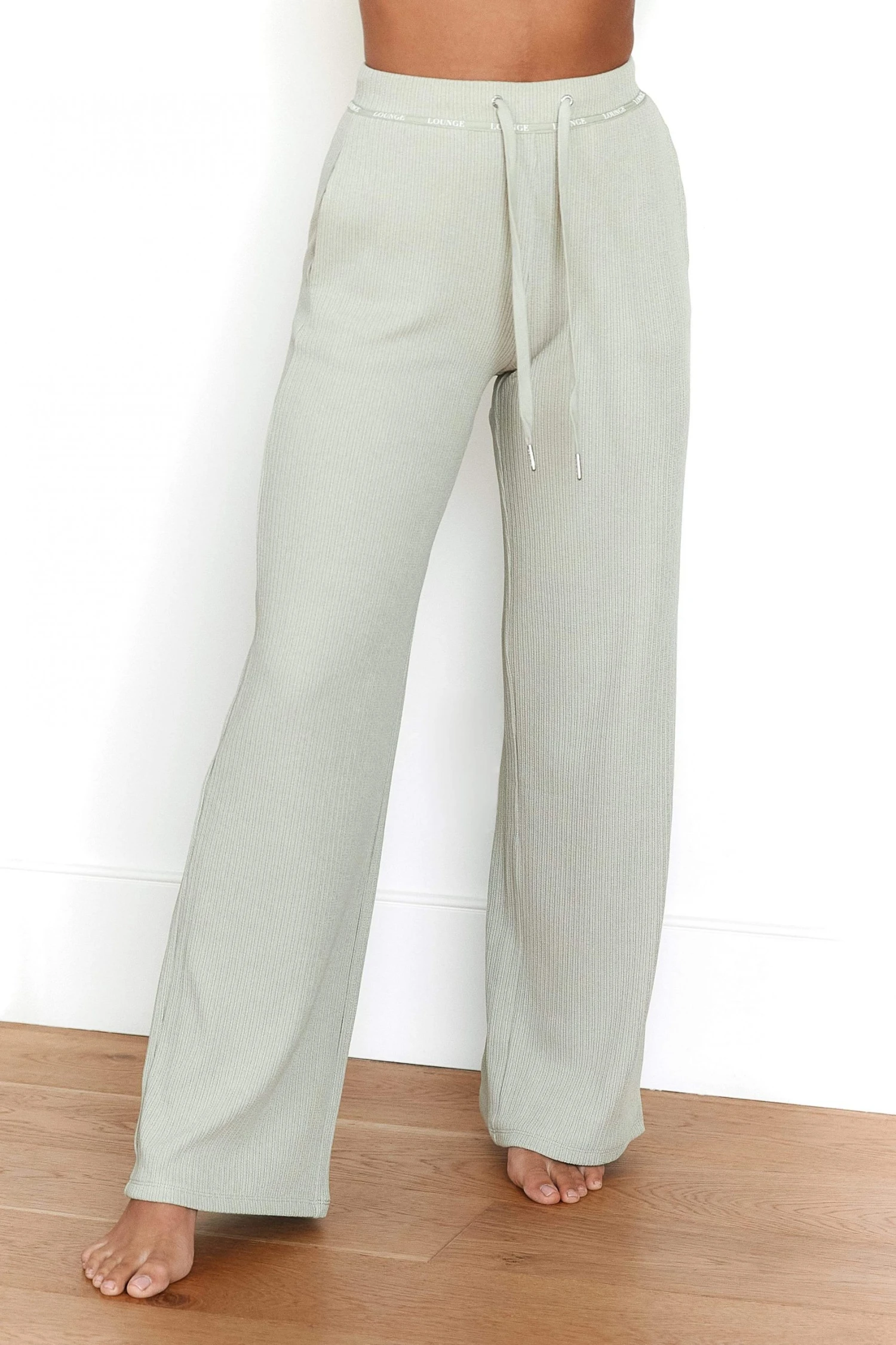 Lounge Underwear Leggings Sets Luxury Ribbed Trousers (Set) - Olive 3 Lounge Underwear Leggings Sets Luxury Ribbed Trousers (Set) - Olive