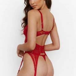 Lounge Underwear Gia Intimates Basque (Set) - Maroon