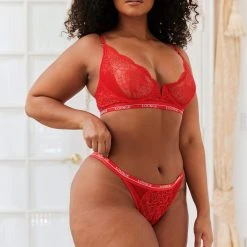 Lounge Underwear Outlet Royal Balcony Bra (Set) - Red 9 Lounge Underwear Outlet Royal Balcony Bra (Set) - Red