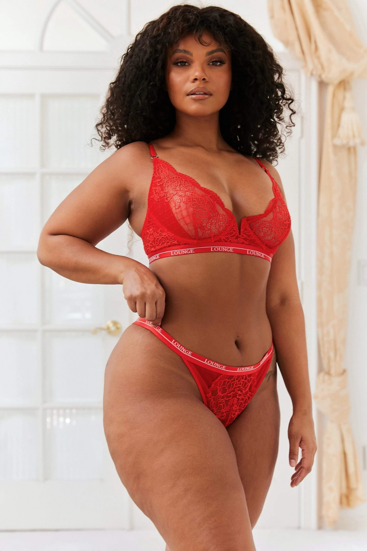 Lounge Underwear Outlet Royal Balcony Bra (Set) - Red 5 Lounge Underwear Outlet Royal Balcony Bra (Set) - Red