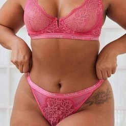 Lounge Underwear Outlet Royal Balcony Bra (Set) - Hot Pink