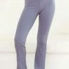 Lounge Underwear Outlet Ribbed Flared Trousers (Set) - Smoked Blue 1 Lounge Underwear Outlet Ribbed Flared Trousers (Set) - Smoked Blue
