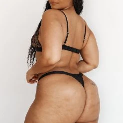 Lounge Underwear Embroidered Triangle Bra (Set) - Black 15 Lounge Underwear Embroidered Triangle Bra (Set) - Black