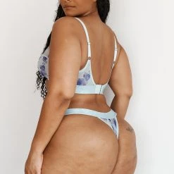 Lounge Underwear Floral Mesh Bra (Set) - Blue Bügel-BH Sets 15 Lounge Underwear Floral Mesh Bra (Set) - Blue Bügel-BH Sets