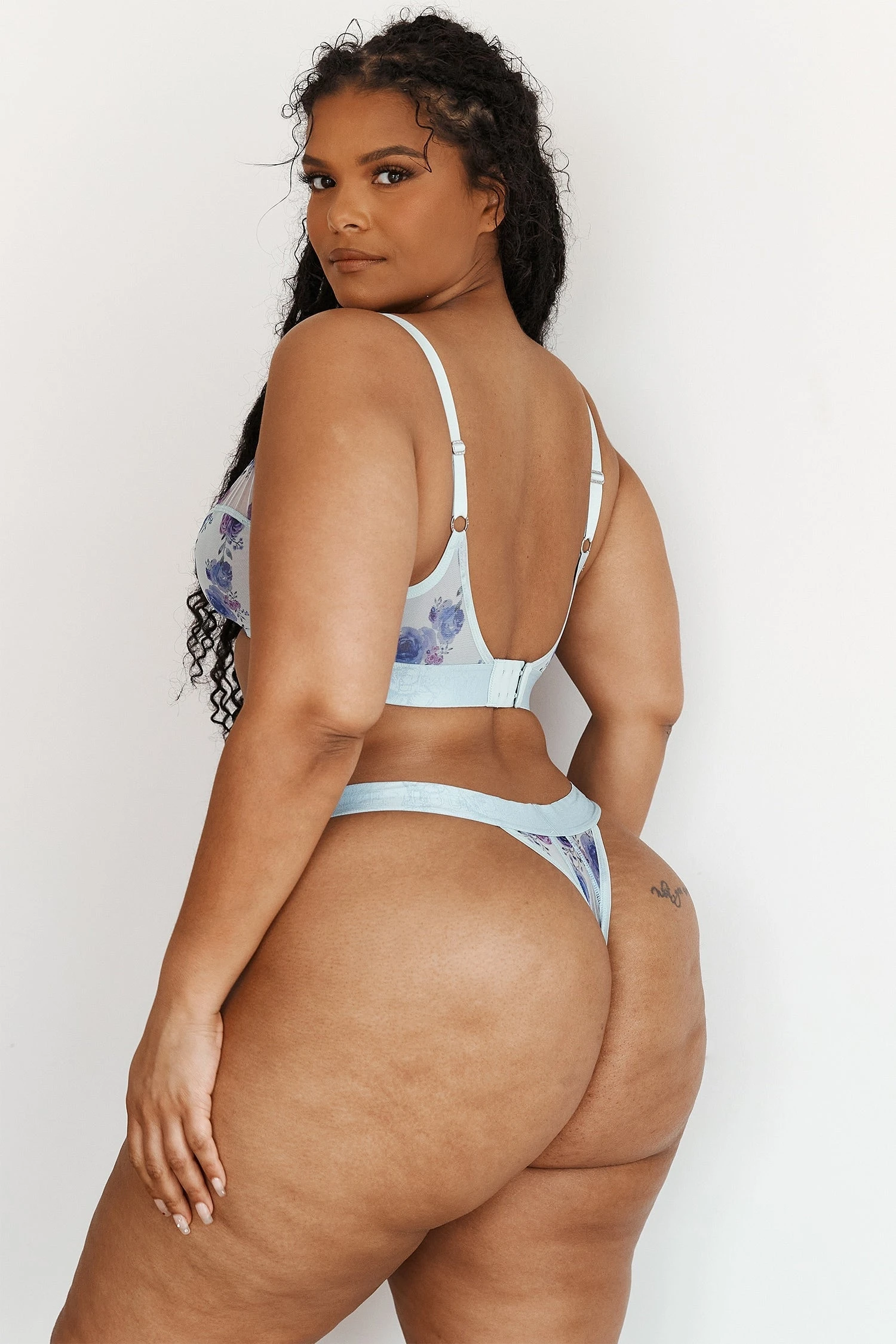 Lounge Underwear Floral Mesh Bra (Set) - Blue Bügel-BH Sets 8 Lounge Underwear Floral Mesh Bra (Set) - Blue Bügel-BH Sets