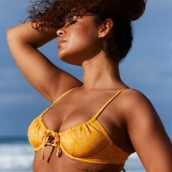 Lounge Underwear Floral Bikini Top - Yellow