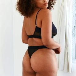 Lounge Underwear Mesh Bra (Set) - Black