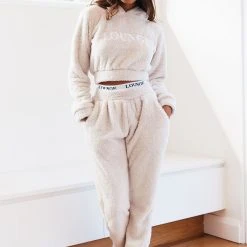 Lounge Underwear Jogger Und Hose Teddy Joggers - Oatmeal Cream 10 Lounge Underwear Jogger Und Hose Teddy Joggers - Oatmeal Cream