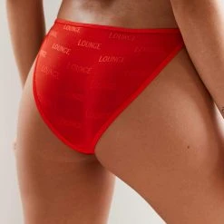 Lounge Underwear Bold Mesh Briefs (Set) - Red