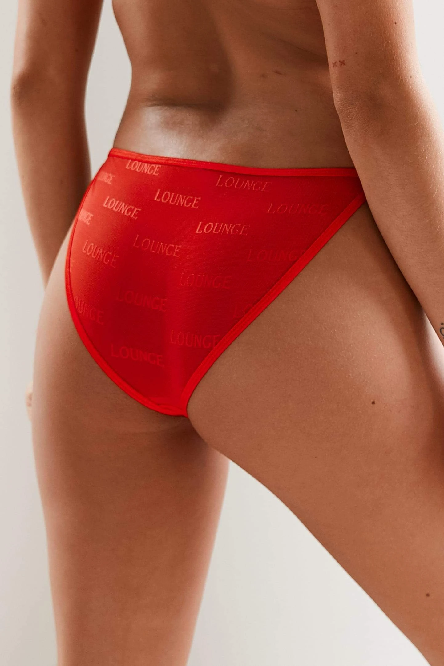 Lounge Underwear Bold Mesh Briefs (Set) - Red 4 Lounge Underwear Bold Mesh Briefs (Set) - Red