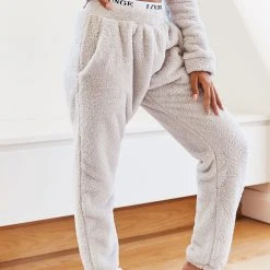 Lounge Underwear Teddy Joggers - Frosted Grey Jogger Und Hose
