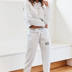 Lounge Underwear Fitted Joggers - Ash White