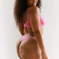 Lounge Underwear Bold Mesh Bra (Set) - Hot Pink