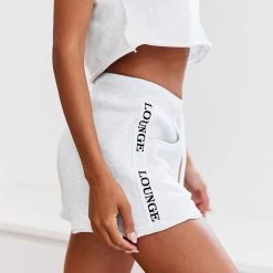 Lounge Underwear High Waisted Shorts - Ash White 9 Lounge Underwear High Waisted Shorts - Ash White