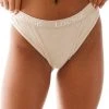 Lounge Underwear Ultra Comfort Ribbed Thong - Latte 1 Lounge Underwear Ultra Comfort Ribbed Thong - Latte