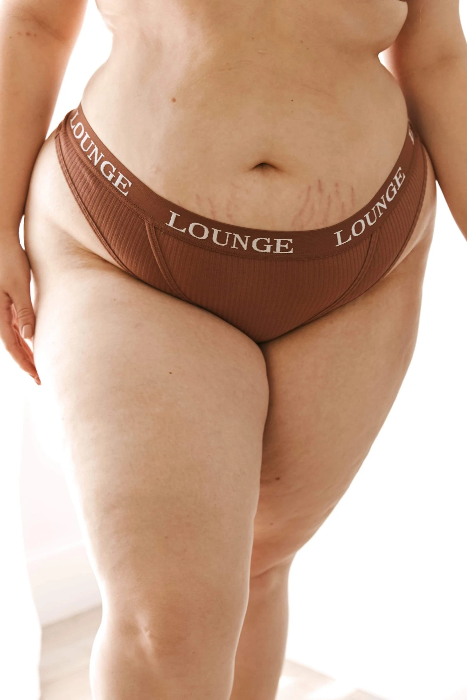 Lounge Underwear Ultra Comfort Ribbed Thong - Mocha 6 Lounge Underwear Ultra Comfort Ribbed Thong - Mocha