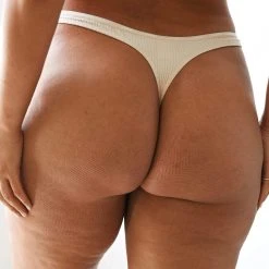 Lounge Underwear So Soft Ribbed Thong - Latte String Und Slip 13 Lounge Underwear So Soft Ribbed Thong - Latte String Und Slip