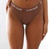 Lounge Underwear Ultra Comfort Ribbed Thong - Mocha