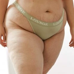 Lounge Underwear String Und Slip Bamboo Triangle Thong - Olive 12 Lounge Underwear String Und Slip Bamboo Triangle Thong - Olive