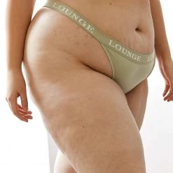Lounge Underwear String Und Slip Bamboo Triangle Thong - Olive 14 Lounge Underwear String Und Slip Bamboo Triangle Thong - Olive