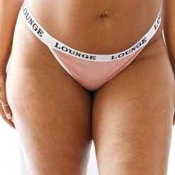 Lounge Underwear String Und Slip Bamboo Triangle Thong - Pink 12 Lounge Underwear String Und Slip Bamboo Triangle Thong - Pink
