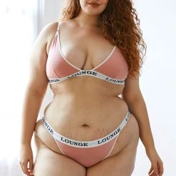 Lounge Underwear BH Ohne Bügel Sets Bamboo Triangle Bra (Set) - Pink