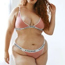 Lounge Underwear BH Ohne Bügel Sets Bamboo Triangle Bra (Set) - Pink