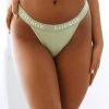 Lounge Underwear String Und Slip Bamboo Triangle Thong - Olive 2 Lounge Underwear String Und Slip Bamboo Triangle Thong - Olive