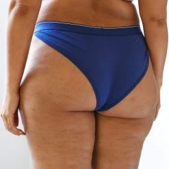 Lounge Underwear String Und Slip Bamboo Minimal Triangle Briefs - Navy