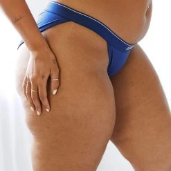 Lounge Underwear String Und Slip Bamboo Minimal Triangle Briefs - Navy