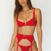 Lounge Underwear Outlet Outlet Sierra Intimates Thong & Suspender Belt (Set) - Red