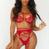 Lounge Underwear Giselle Intimates Thong & Suspender Belt (Set) - Maroon 2 Lounge Underwear Giselle Intimates Thong & Suspender Belt (Set) - Maroon