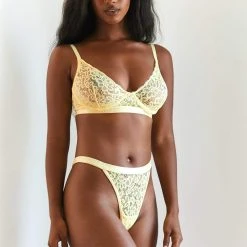 Lounge Underwear Outlet Outlet Balcony Bra (Set) - Lemon 14 Lounge Underwear Outlet Outlet Balcony Bra (Set) - Lemon