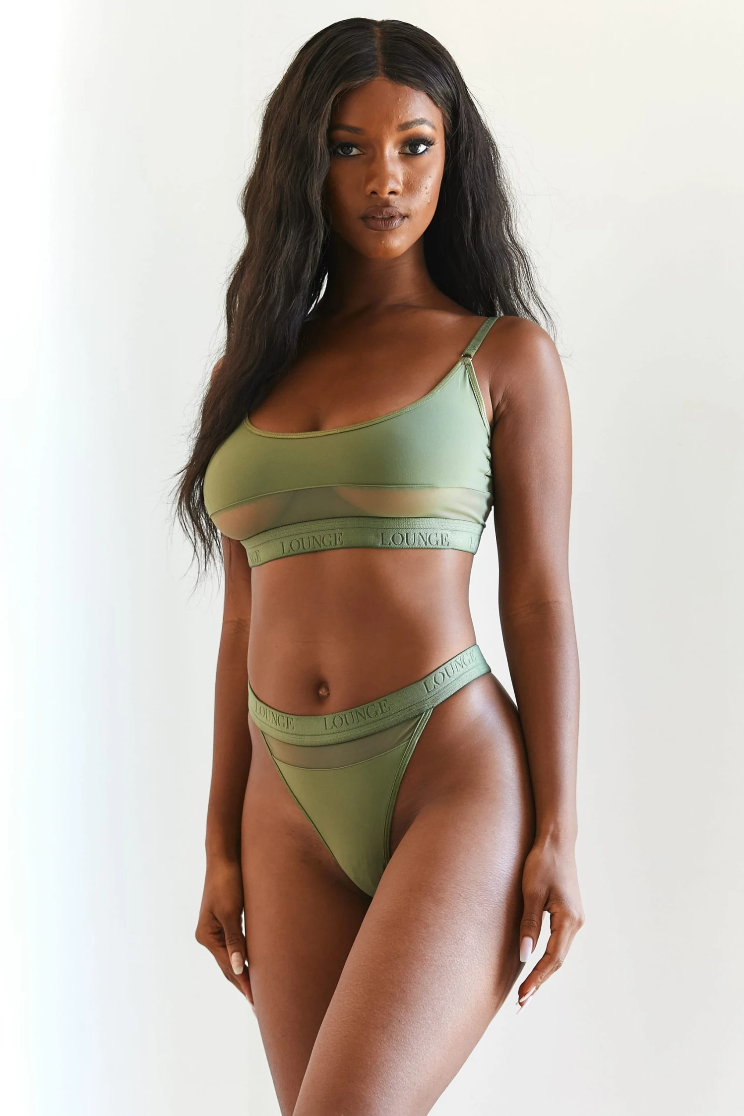 Lounge Underwear BH Ohne Bügel Sets Mesh Bra (Set) - Khaki 6 Lounge Underwear BH Ohne Bügel Sets Mesh Bra (Set) - Khaki