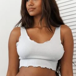 Lounge Underwear Ruffle Pyjama Cami Top - Frost Schlaf 14 Lounge Underwear Ruffle Pyjama Cami Top - Frost Schlaf