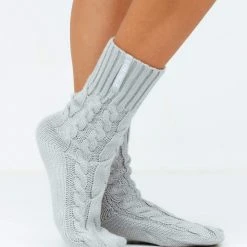 Lounge Underwear Schlaf Cosy Knitted Socks - Grey 13 Lounge Underwear Schlaf Cosy Knitted Socks - Grey