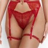 Lounge Underwear Gabriella Intimates Thong & Suspender Belt (Set) - Maroon 2 Lounge Underwear Gabriella Intimates Thong & Suspender Belt (Set) - Maroon