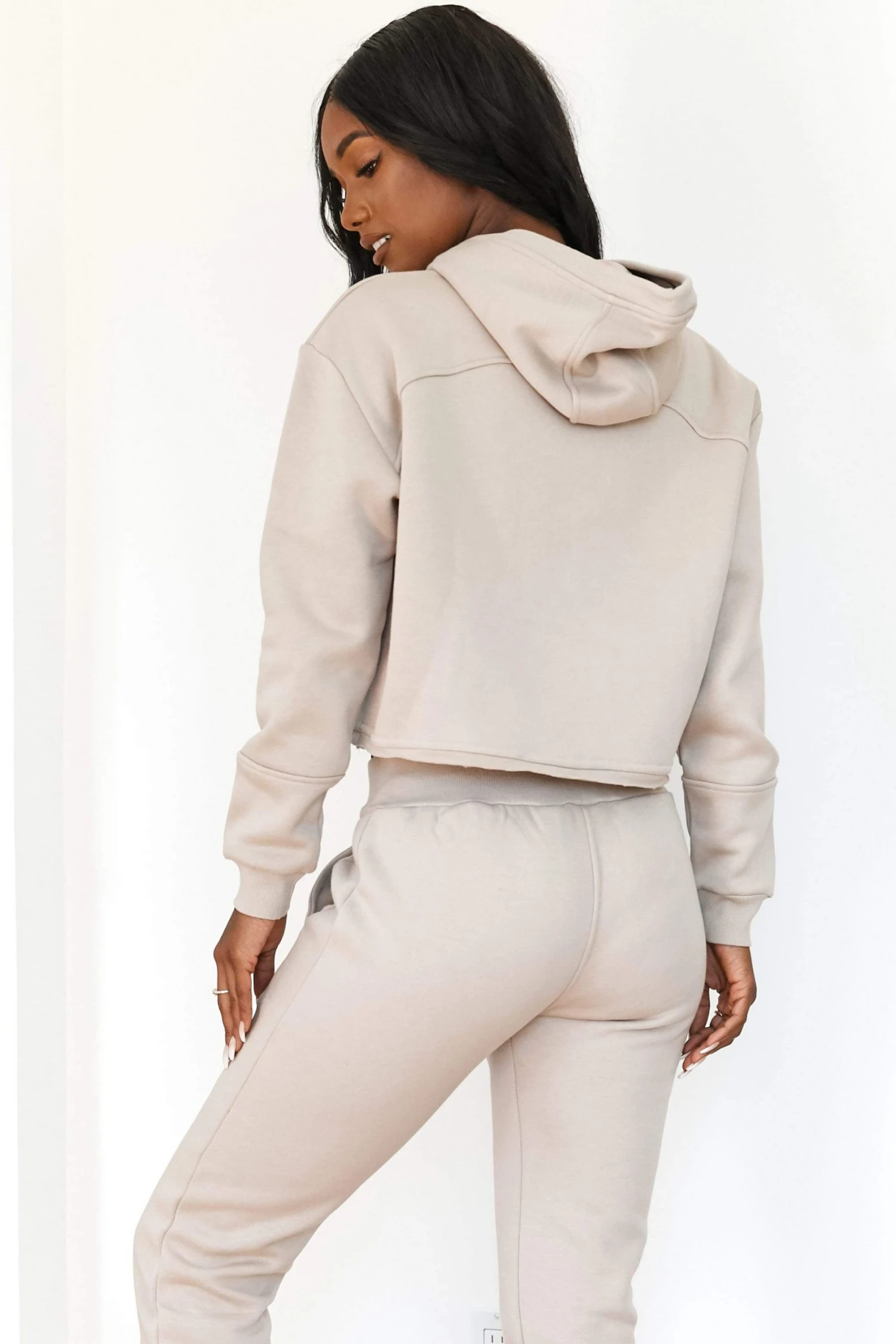 Lounge Underwear Tops Und Hoodys Cropped Hoodie - Mink 6 Lounge Underwear Tops Und Hoodys Cropped Hoodie - Mink