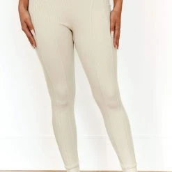 Lounge Underwear Leggings Sets Soft Chic Ribbed Leggings - Oatmeal 10 Lounge Underwear Leggings Sets Soft Chic Ribbed Leggings - Oatmeal