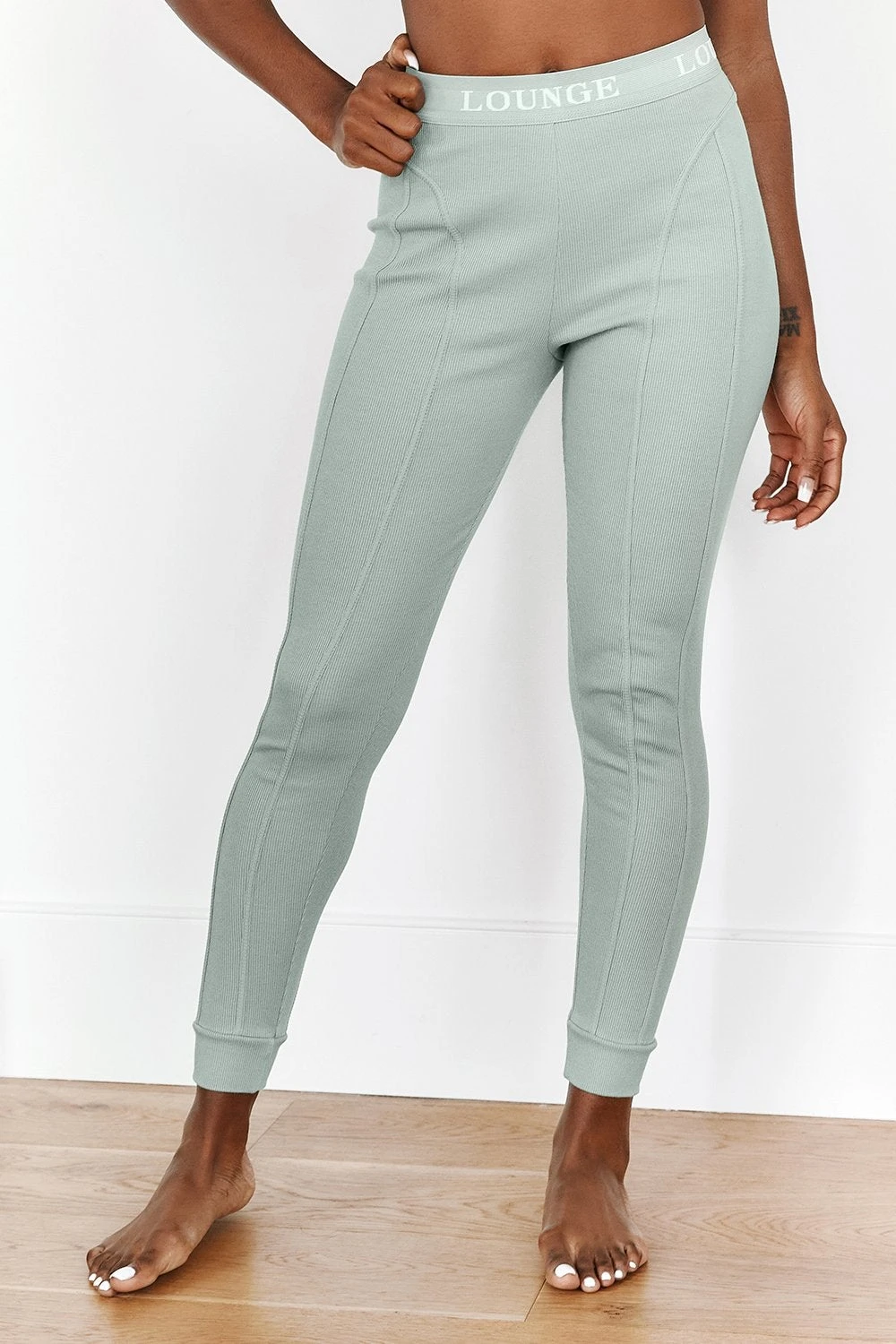 Lounge Underwear Soft Chic Ribbed Leggings - Sage Leggings Sets 6 Lounge Underwear Soft Chic Ribbed Leggings - Sage Leggings Sets