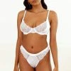 Lounge Underwear Outlet Silk Balcony Bra (Set) - White 2 Lounge Underwear Outlet Silk Balcony Bra (Set) - White