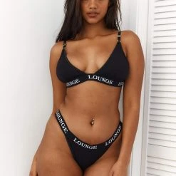 Lounge Underwear Bamboo Triangle Bra (Set) - All Black BH Ohne Bügel Sets 24 Lounge Underwear Bamboo Triangle Bra (Set) - All Black BH Ohne Bügel Sets