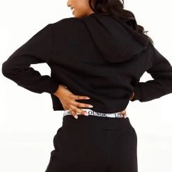 Lounge Underwear Tops Und Hoodys Cropped Hoodie - Black 10 Lounge Underwear Tops Und Hoodys Cropped Hoodie - Black